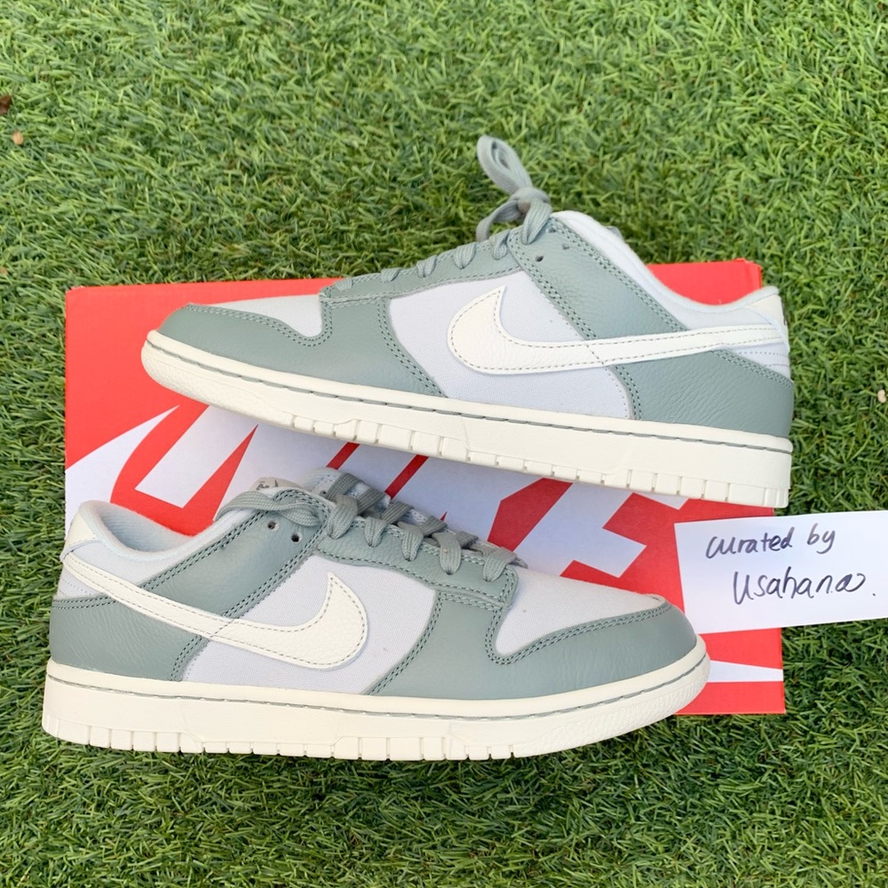 Nike Dunk low Mica Green white shoes - Picture 3 of 6